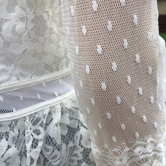 FREE PEOPLE BEAUTIFUL SHEER LACE TOP - Picture 16 of 16